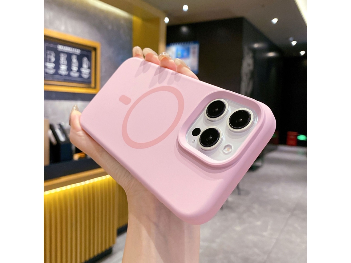 (rosa, Iphone 17 Pro Max) Capa De Silicone Líquido Para Iphone, Com Forte Fixação Magnética.