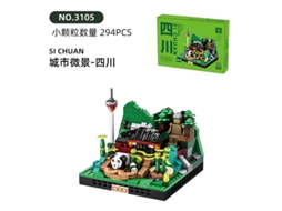 Kit de Construção em Blocos de Montar para Paisagem Urbana em Miniatura MDUG (3105)
