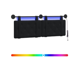 Conjunto 1 Cabeceira Suspensa Vidaxl Preto Veludo (150 X 55 X 5 Cm)