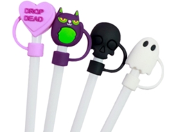 Decorações De Halloween Com Canudos Para Copos - Tampas