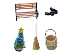 Kit Miniatura Casa De Bonecas Natal Diy Com Acessórios