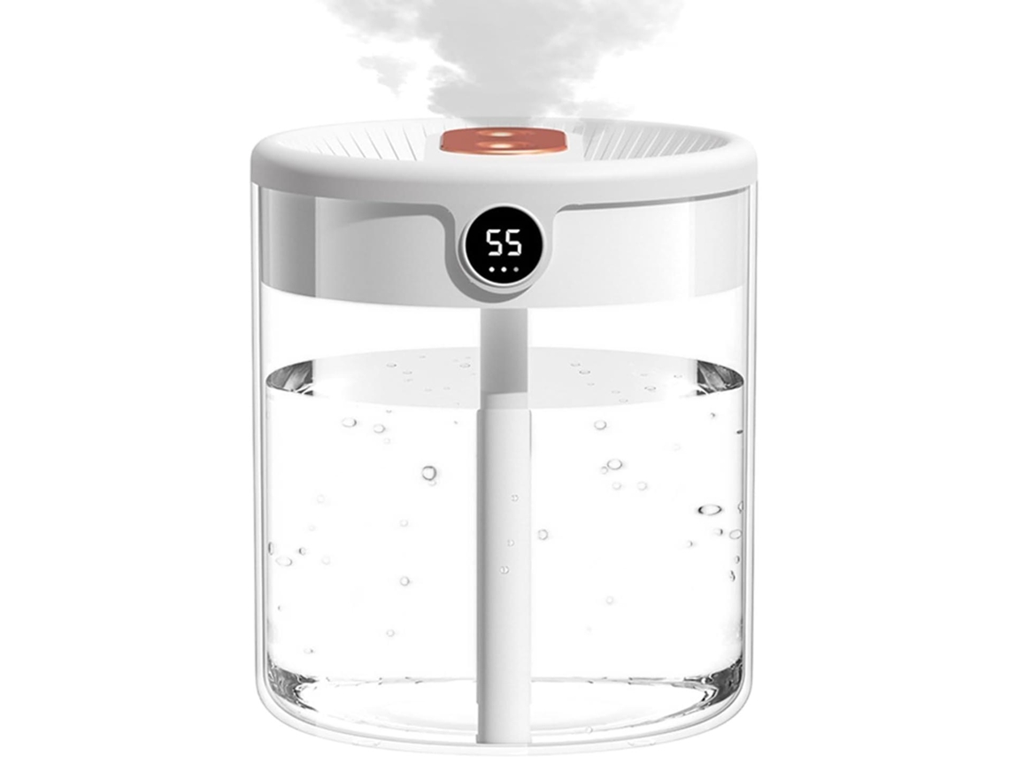 Umidificador para Quarto, 2 Litros, Jato Duplo, Visor Digital MDUG