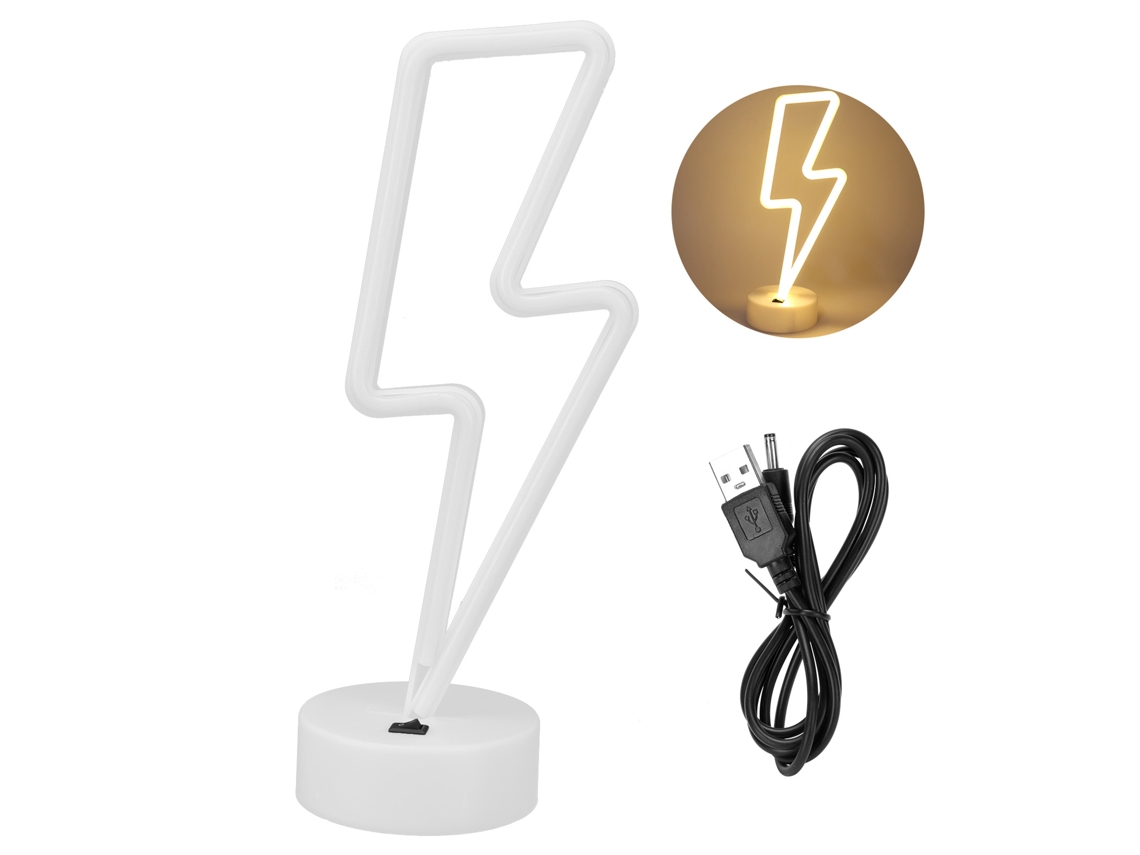 Luz de Néon Led Decorativa para Casamento Festa com Bateria/usb 200lm 50000h S/MARCA
