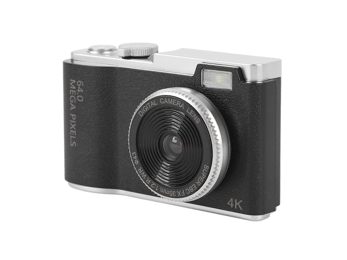 Câmara Digital Vintage 2,4 Polegadas 4k 64mp Com Zoom 16x E Cartão De Memória