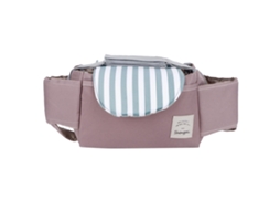 Organizador Bolsa Hanging Carrinho Bebê com Porta Copos Armazenamento Suministro Verde Stripe S/MARCA