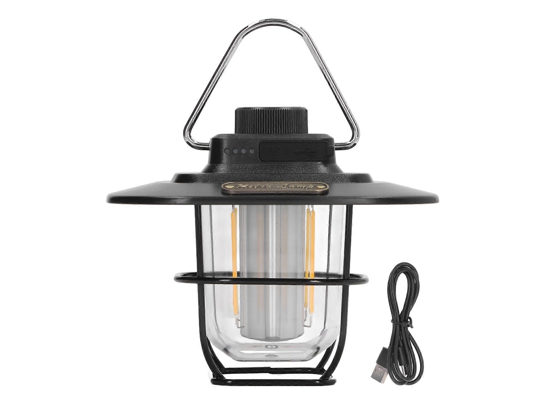 Lanterna De Acampamento Recarregável, Lanterna Portátil Para Barraca, Alimentada Por Bateria, Luz De Emergência, Preta Olysi Shop