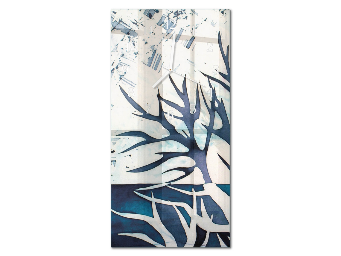 Relógio De Parede De Vidro Multicolor Espelharte (30x60 Cm)