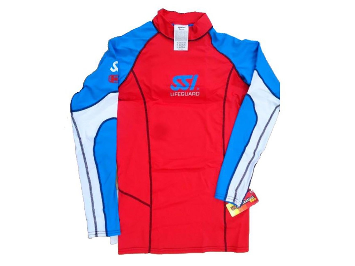 Senhora Rash Guard Lifeguard Vermelho 2Xsssi