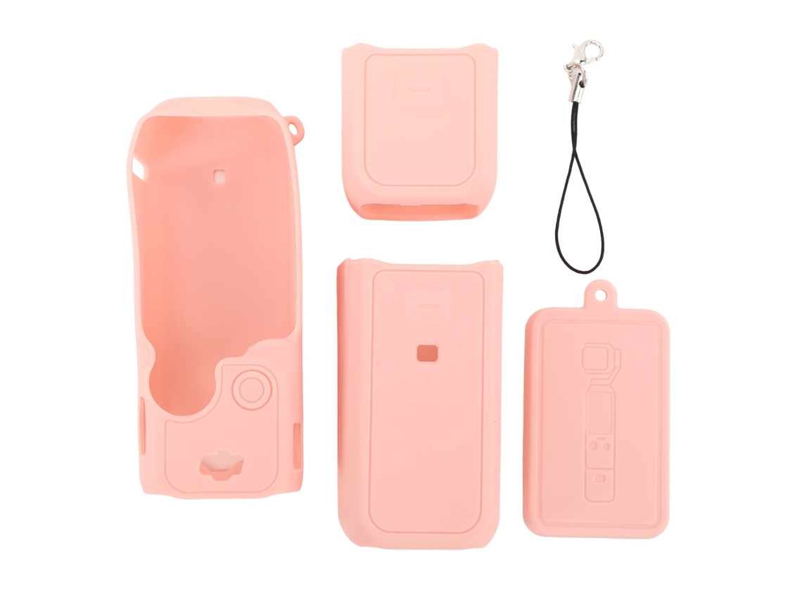 Capa de silicone 2026 para câmera esportiva Osmo Pocket 3, anti-impressão digital, anti-poeira, macia, protetora, rosa