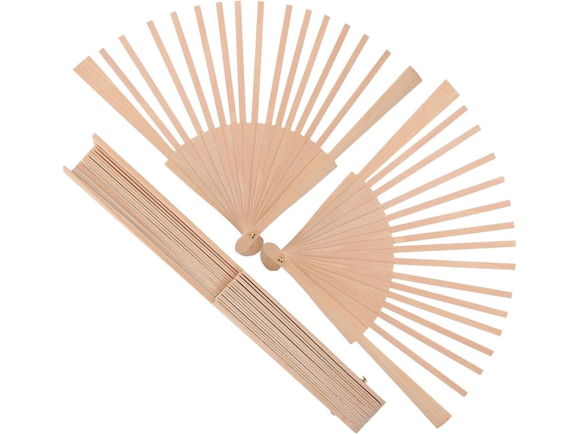 Quadro De Ventilateur Pliant Bois 3pcs 23cm 16 Baleines Para Projetos Escolares Et Fêtes,