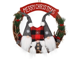 Rosinha de Natal com Duendes Suecos, Porta da Frente, Ornamentos de Papai Noel