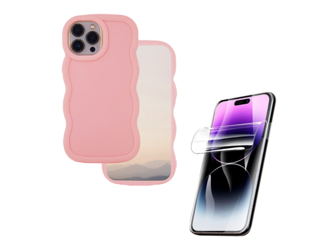 Película de Ecrã Sweetcandy Cleartpu para iPhone 16 Plus Rosa