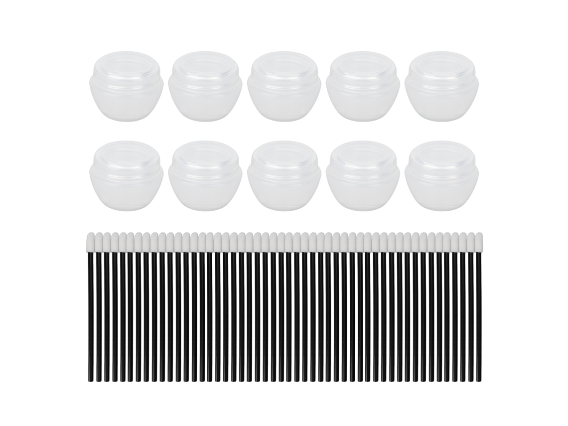 50 Pcs Palillos Labiales Desechables Y 10 Pcs Frascos Vacíos Kit Diy De Labial