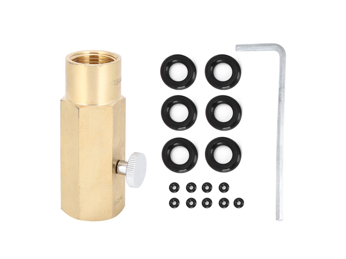 Adaptador de CO2 para equipamentos de cervejaria, conexão de latão TR21-4 para W21.8-14-RH, válvula de inflação