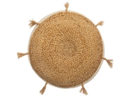 Almofada de Chão em Juta Ø 38 X a 8 Cm Bege