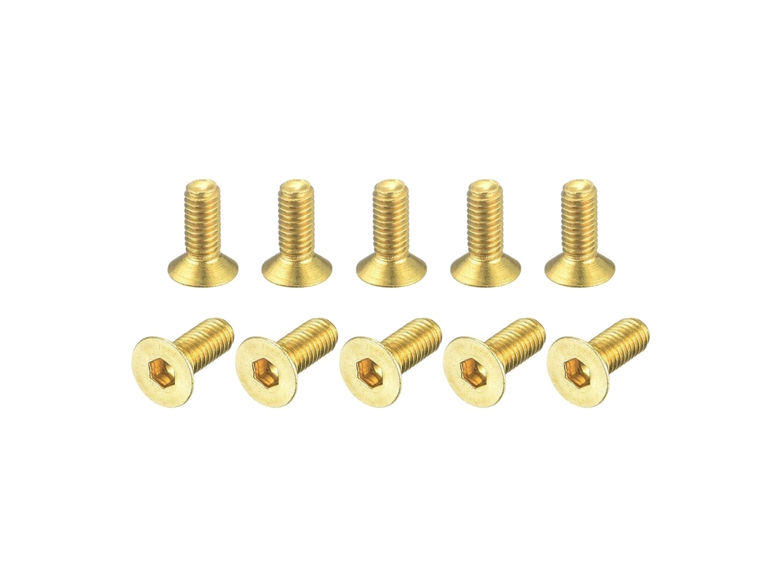 50 Parafusos Cabeça Escareada M3 0 5x8mm Latão CHABERLU