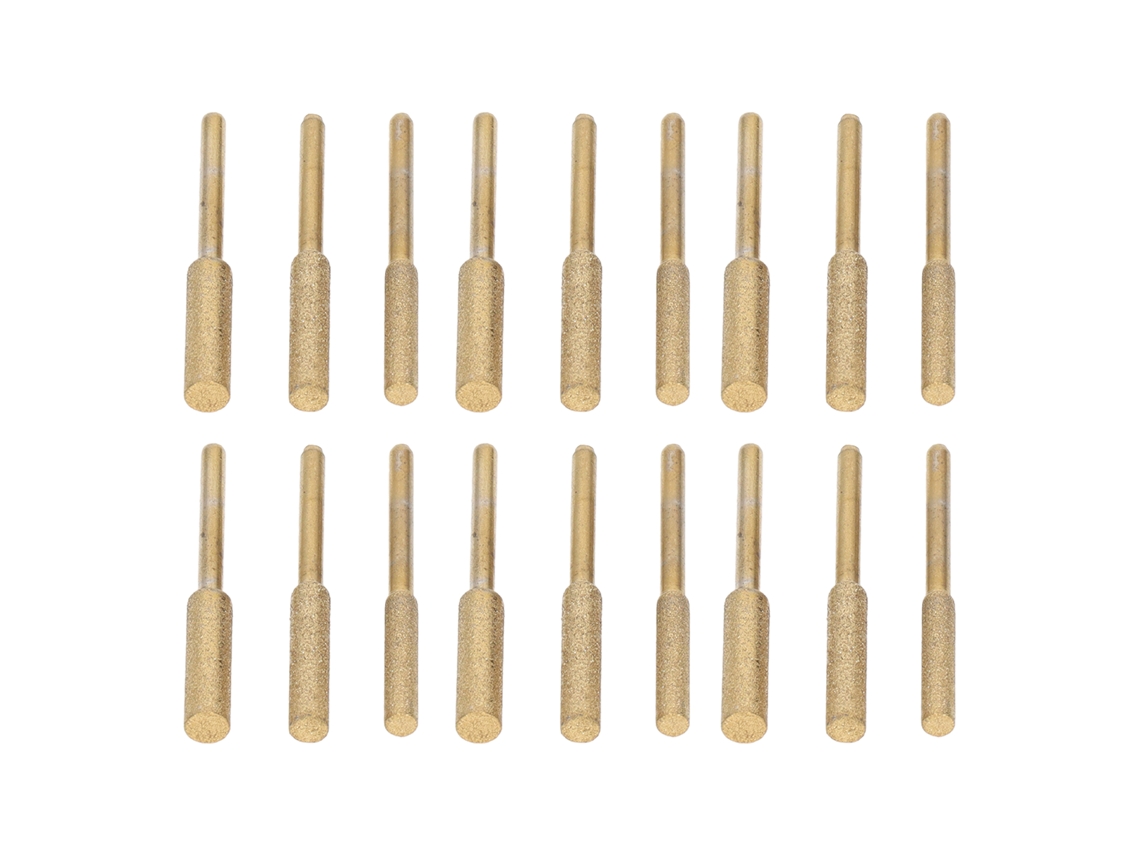 18 Pcs Brocas De Esmeril Mezclilla Ti Plated Para Afilar Motosierra 4.0mm 4.8mm 5.5mm Con Mango 3mm