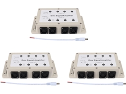 3x Dc12 24v 8 Canais Dmx512 Saída Led Distribuidor Divisor de Canal SFUSHOS