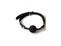 Colar Gag Preto com Bola de Silicone Black Tu SECRET PLAY