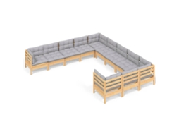 Garden Lounge Set, Garden Lounge Sets Vidaxl Cinzeto Madeira De Pinho (n/a)