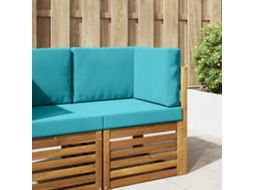 Vidaxl Almofada Para Sofá Externo Poliéster Turquesa 60 X 60 Cm