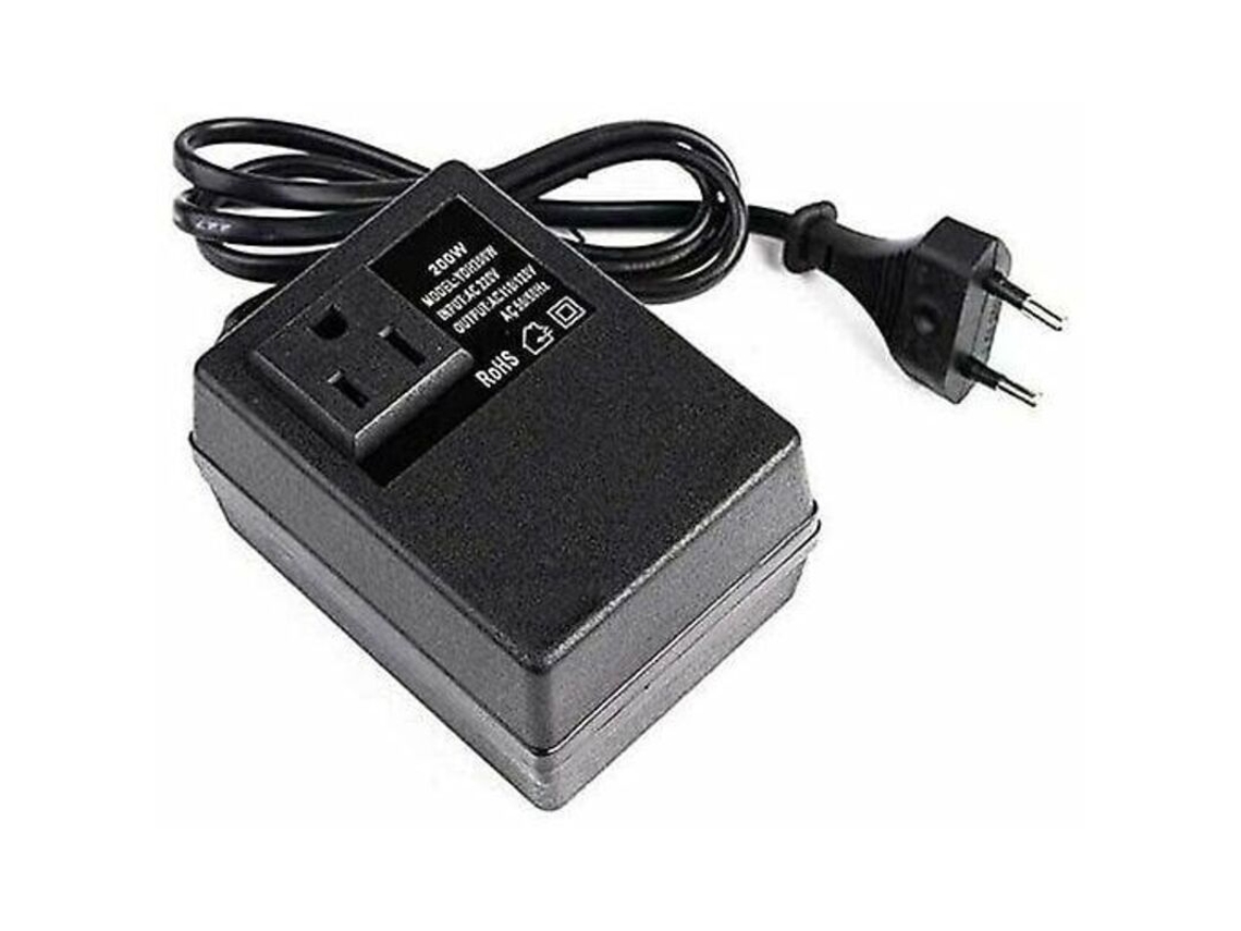 Tensão Nominal: 200 W, Transformador: 220 V Para 110, Plugue Europeu