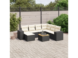 Garden Sofa Set, Garden Sofa Sets Vidaxl Preto Rattan / Vime (n/a)