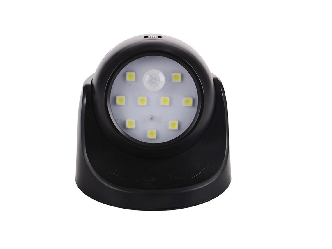 Lâmpada de Trabalho Automática por Indução com 9 Leds, Controle de Luz Corporal, Dupla Indução, Rotação de 360​​ Graus e Economia Energia BRILVIBERA