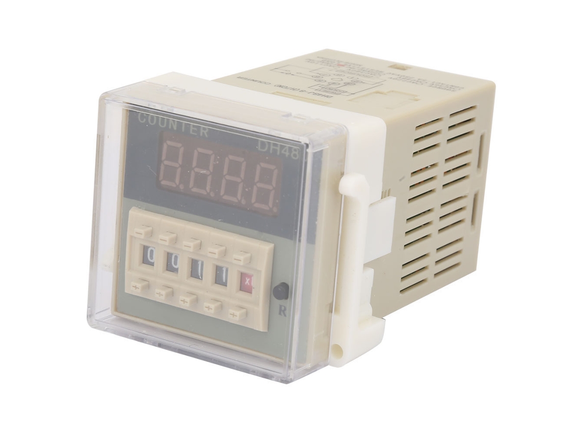Contador Digital Electrónico Lcd Dh48j-8 Relé De Tiempo De Retardo 8 Pines 0-999900 110vac