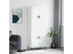 Vidaxl Armário Alto 69,5x34x180 Cm Derivados De Madeira Branco