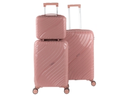 Pp ITACA Danube Rosa Hard Suitcase Set (42x66x26 Cm 62l)