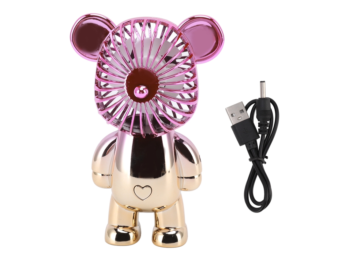 Ventilador Portátil Urso Usb Carregável Cute A4