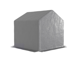 Galpão Jardim 2x2x2m Estrutura Aço Galvanizado, Impermeável Anti-uv Cinza