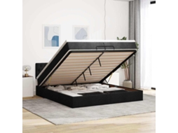 Vidaxl Estrutura De Cama Otomana Com Colchão 120x190cm Castanho Escuro
