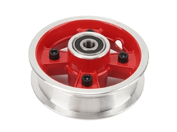 Roda Dianteira De Scooter Elétrico 8 Polegadas Aço Alumínio 28mm Slot Hub Vermelha