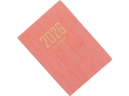 Agenda Diária 2026 Formato A7 Mini Diário Escolar Capa Em Couro Pu Rosa Planejador Mensal E Semanal Papel Grosso Tamanho Gokoco