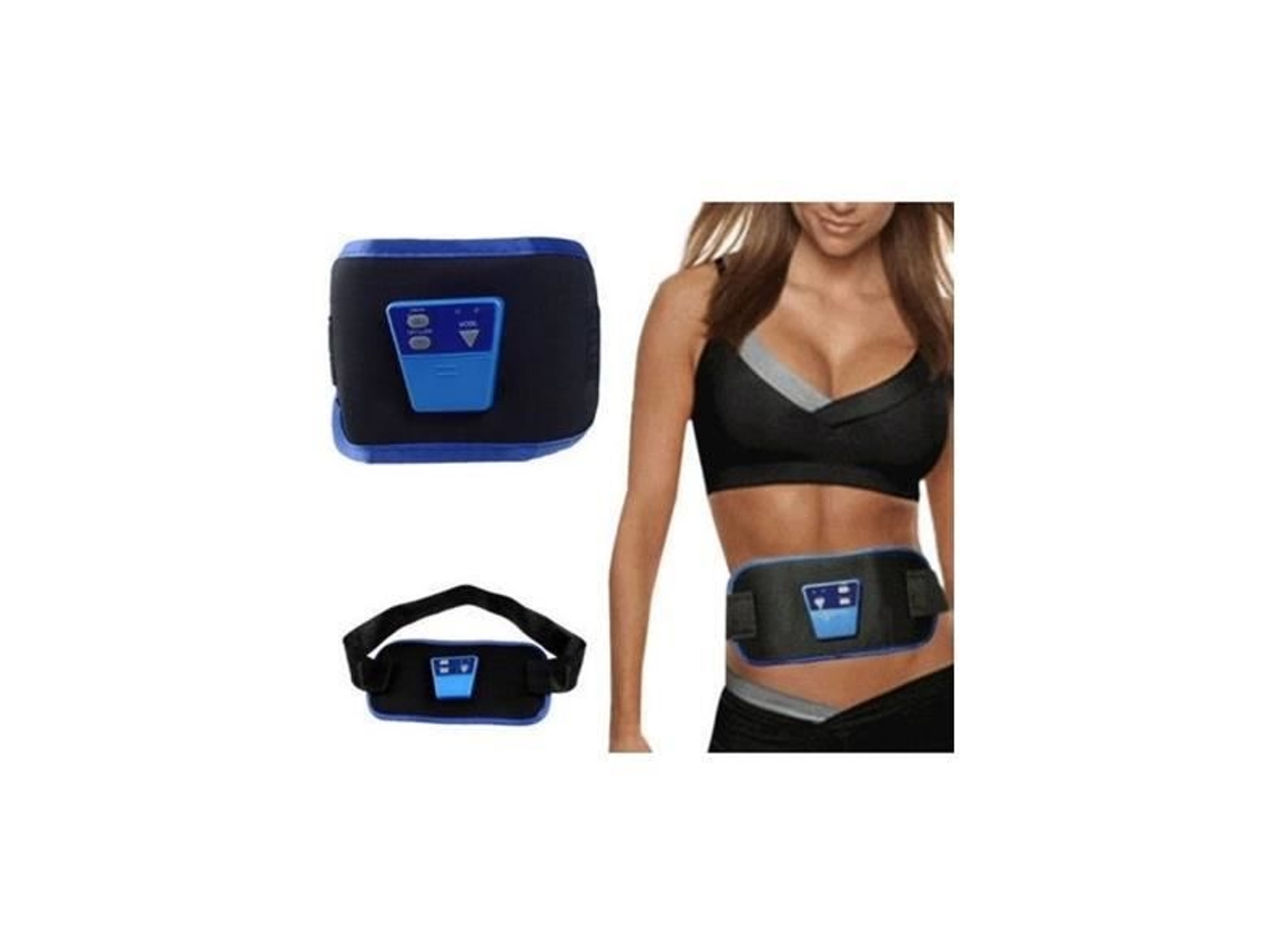 Massajador HIGH-TECH & BIEN-ETRE Ab Gymnic Oil Body Músculo Abdominal Cintura Massagem Tonificante Cinto de Exercícios + Óleo de Massagem