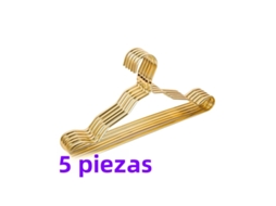 Conjunto De 5 Cabides De Liga De Alumínio (dourado), Suporte De Metal Sem Emendas Para Roupas.