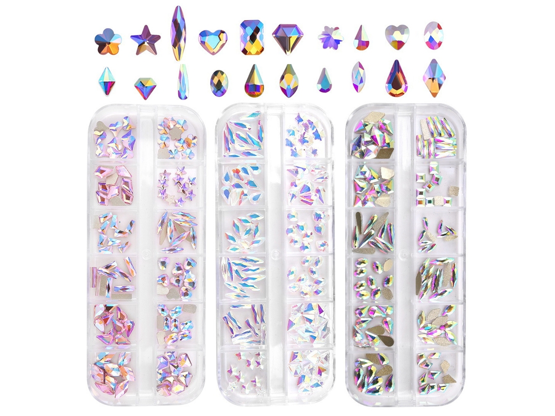 Caixas De Strass Para Unhas Joias De Unhas Com Strass De Cristais Suprimentos De Arte Para Unhas -Estilo3 ZMDECQNA