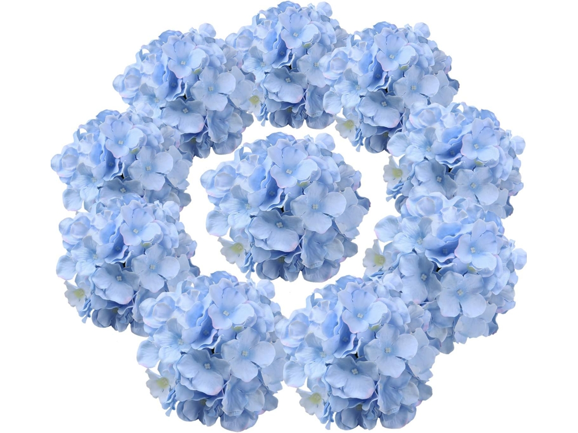 Conjunto de 10 Cabeças de Flores Artificiais Bordadas em Seda com Detalhes em Preto. AQUAFORGE