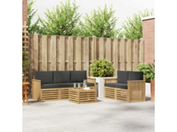 Vidaxl Conjunto De Sofás Para Exterior 6 Unid. Branco E Antracite