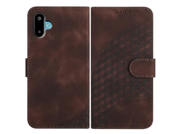 Capa De Couro Para Celular Com Estampa De Cabeça De Elefante E Cordão