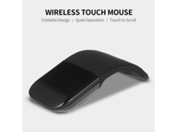 Mouse Sem Fio Bt 3.0 Com Botões Silenciosos, Dobrável E Fino Para Casa/escritório/viagem, Cor Preta