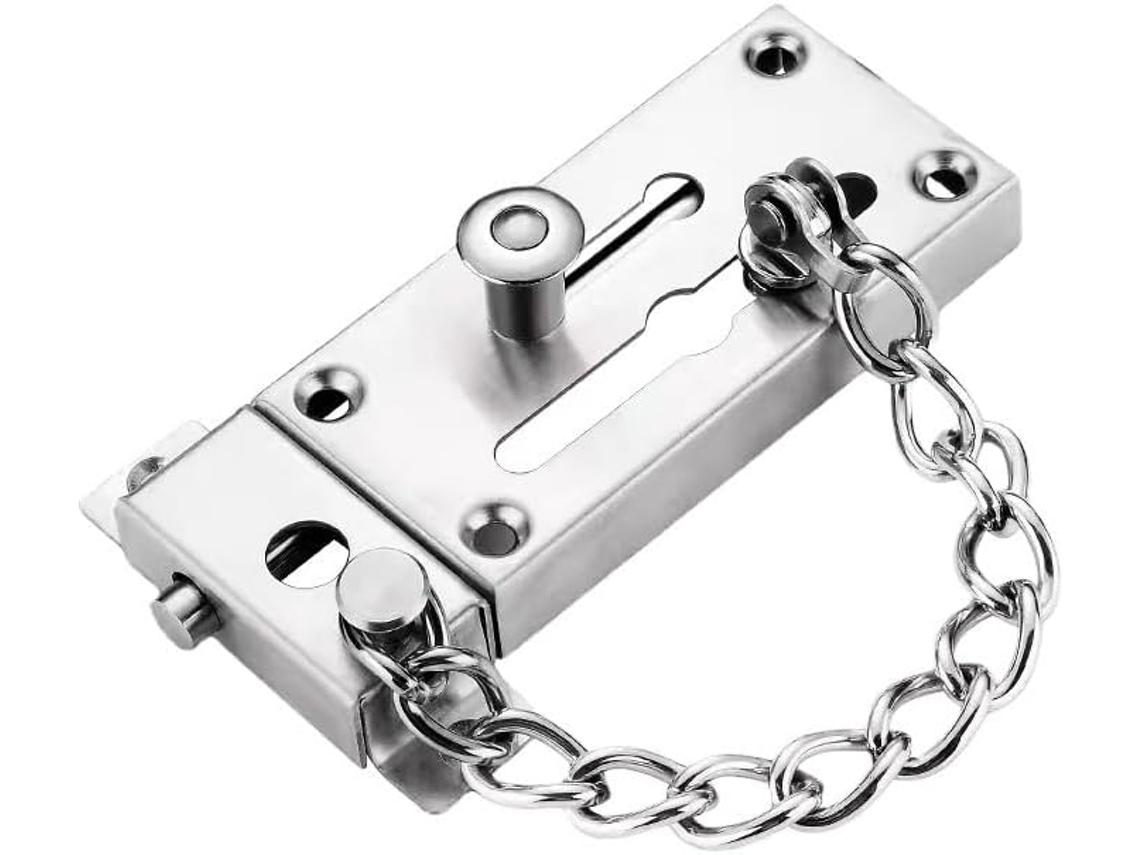 Corrente de Segurança para Portas 5 C 20 Cm, Trava, Chave, Suave
