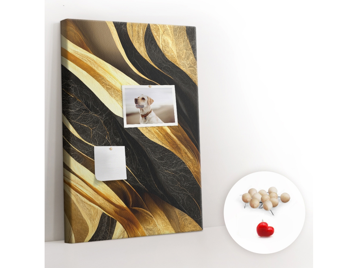 Quadro De Cortiça Com Impressão Linhas Abstratas Para O Quarto Das Crianças Espelharte (40x60 Cm)