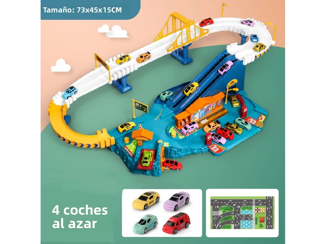 Brinquedo de Dinossauro, Vagão de Trem com Estacionamento e Trilhos para Aventuras, Feito de Plástico Abs. MDUG