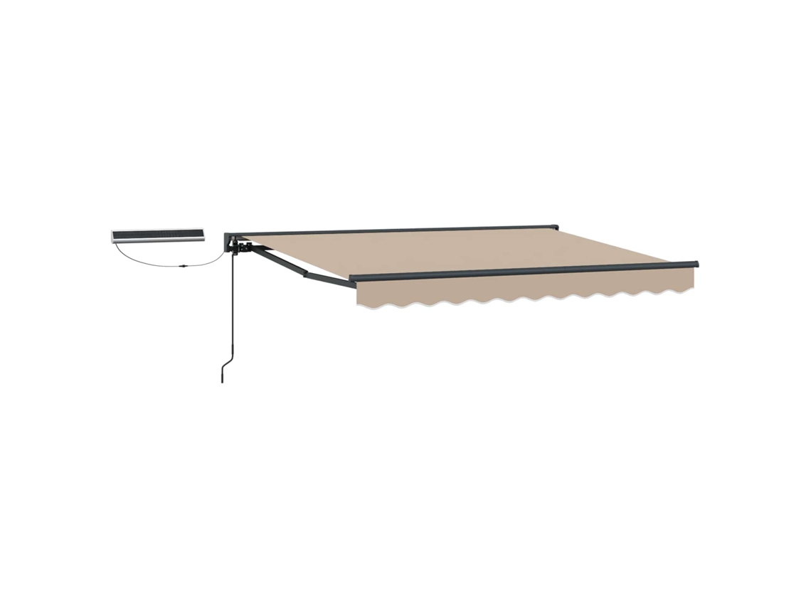 Conjunto 1 Toldo Retrátil Elétrico Vidaxl Antracite Alumínio (3 X 2,5 M)