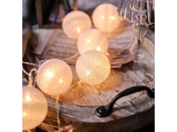 Luzes LED coloridas de Natal com bola de plástico, 2m LAXISCREED