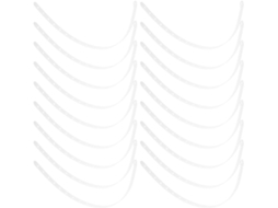 Conjunto De 20 Tiras Plástico Branco Para Cabides, Versáteis E Reutilizáveis, Ideais Para Organizar Seu Guarda Roupa Em