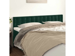 Vidaxl Cabeceiras Verde-escuro 160x5x78/88 Cm Veludo